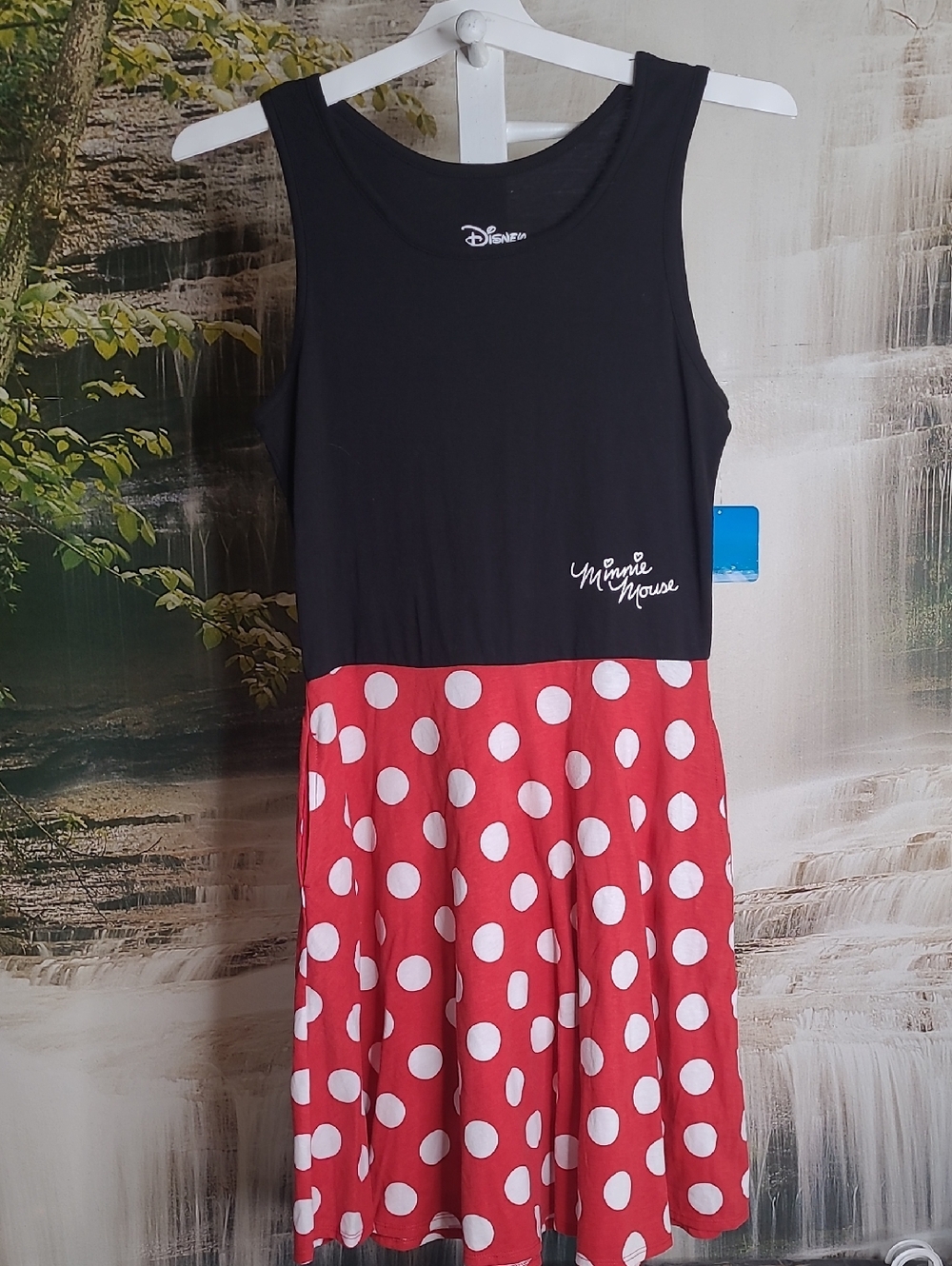 New with tag! Disney Juniors Large 11/13 Black Red White Polka Dot Minnie Dress